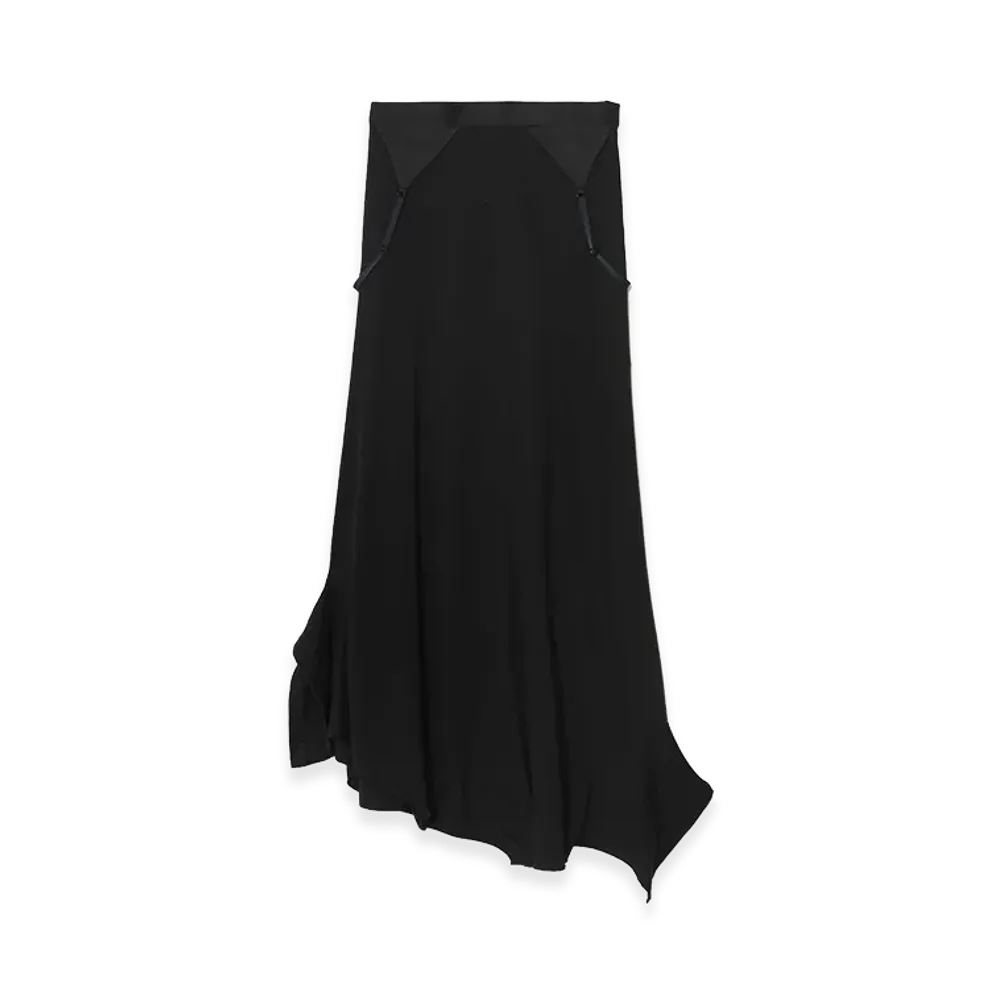 UNDERCOVER Cotton T-Shirt Deconstructed Long Skirt "Black"