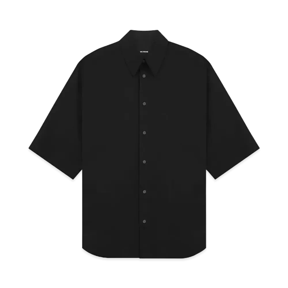 WE11DONE Black 3/4-Sleeved Shirt "Black"