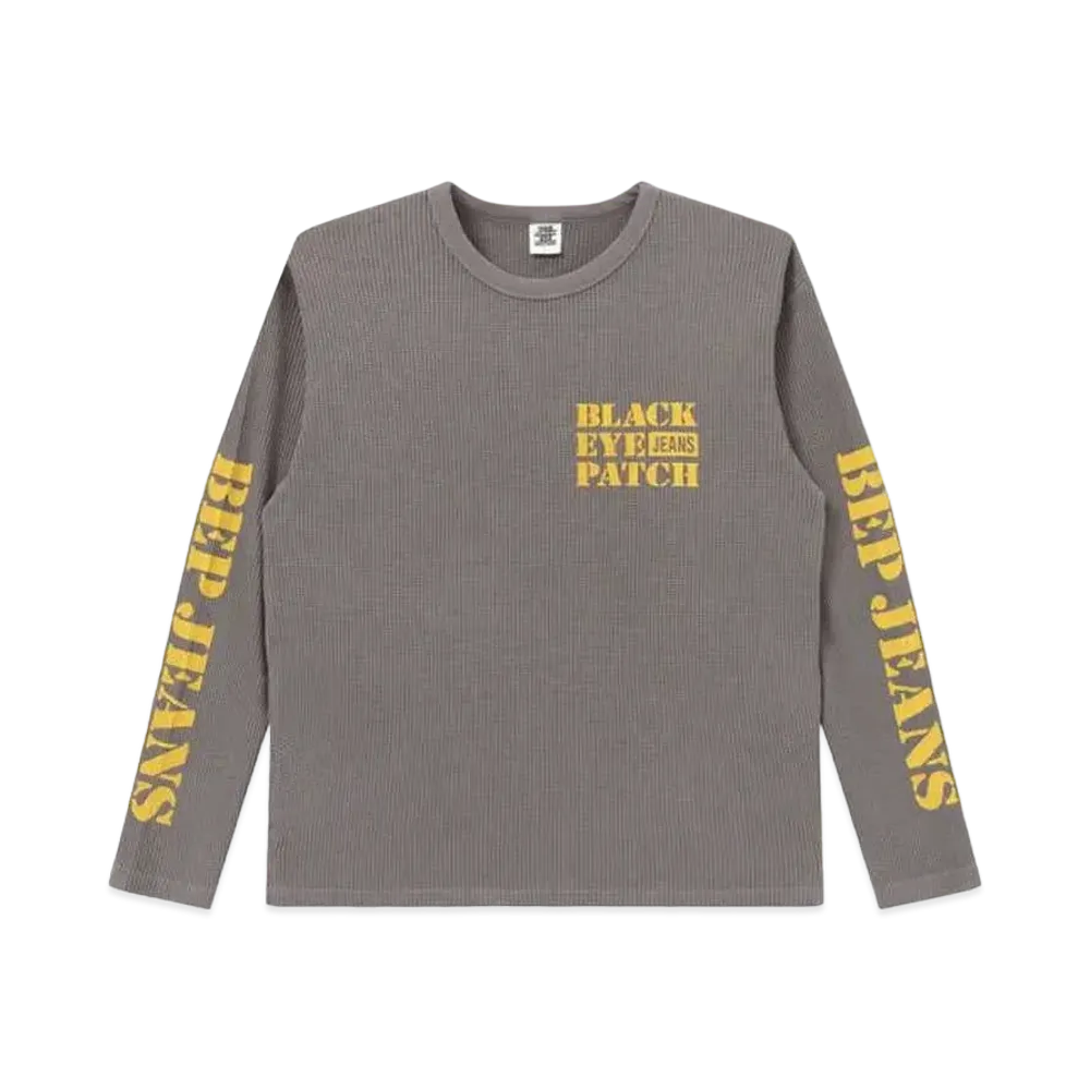 BlackEyePatch BEP Jeans Stomped Thermal L/S Tee "Charcoal"