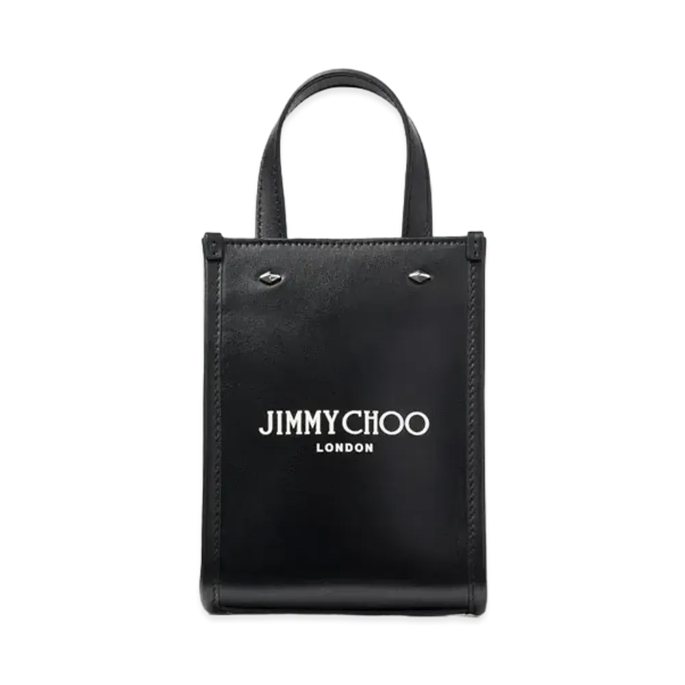 Jimmy Choo Mini N/s Tote Leather Mini Tote Bag "Black"