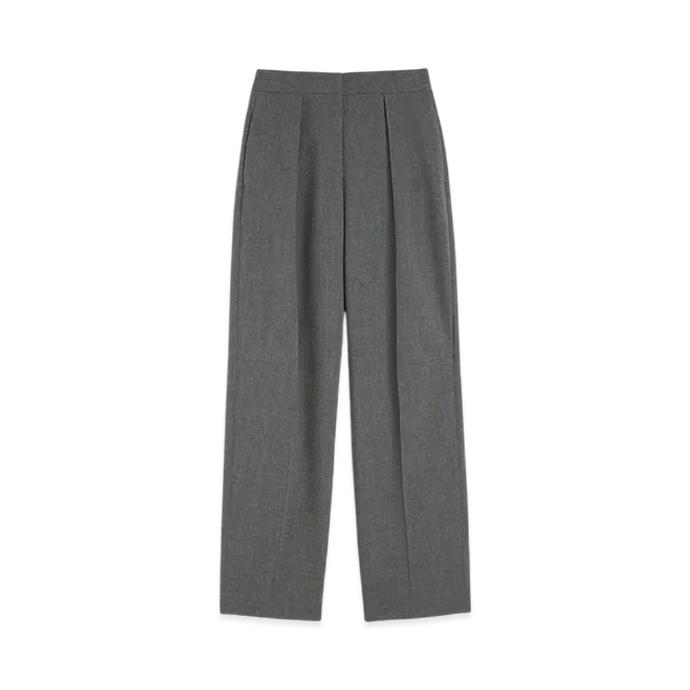 Jil Sander Wool Canvas Tailored Trousers "Volcanic Glass"