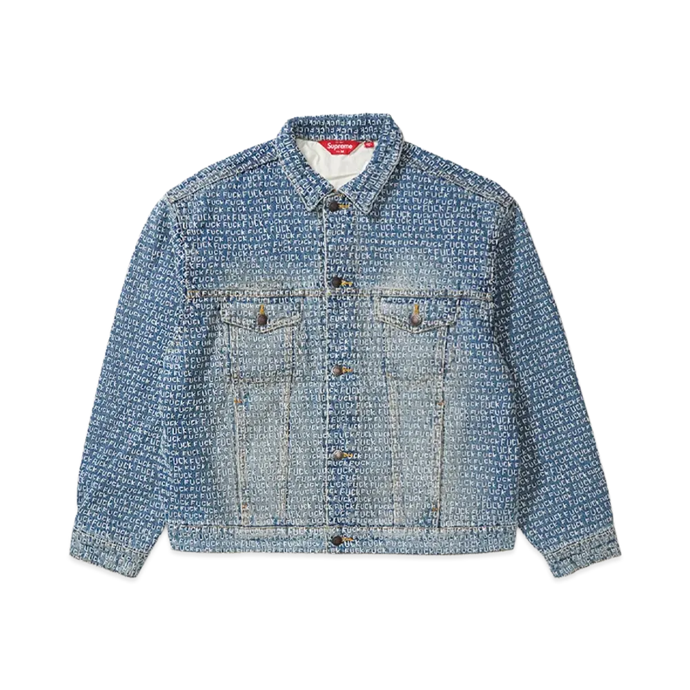 Supreme Fuck Stitch Denim Trucker Jacket "Blue"