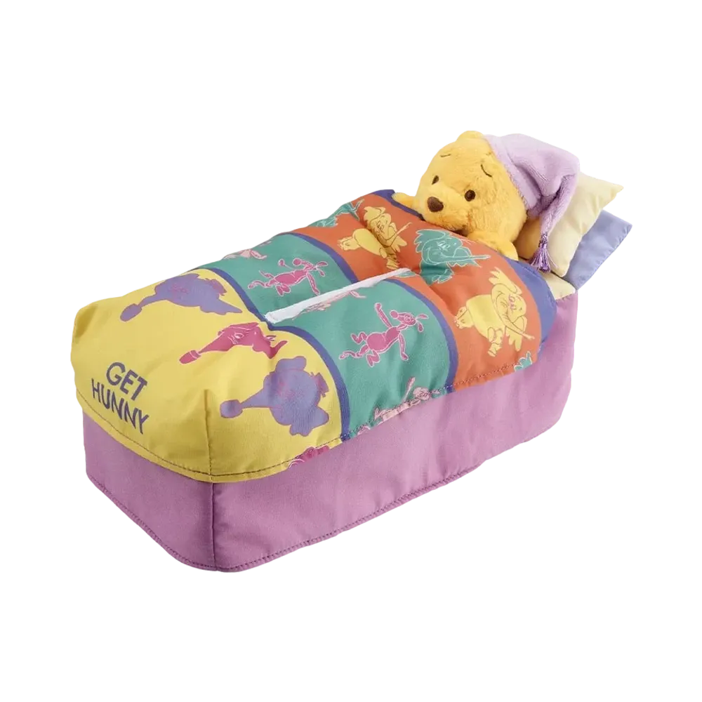 BANDAI "Ichiban Kuji" -"Winnie the Pooh" Colorful Dreams- Last One Prize Winnie the Pooh's slightly uneasy futon tissue case Last One ver.