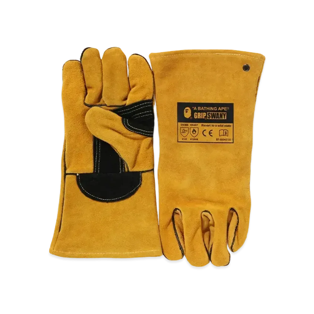 A BATHING APE x GRIP SWANY Takibi Glove "Yellow"
