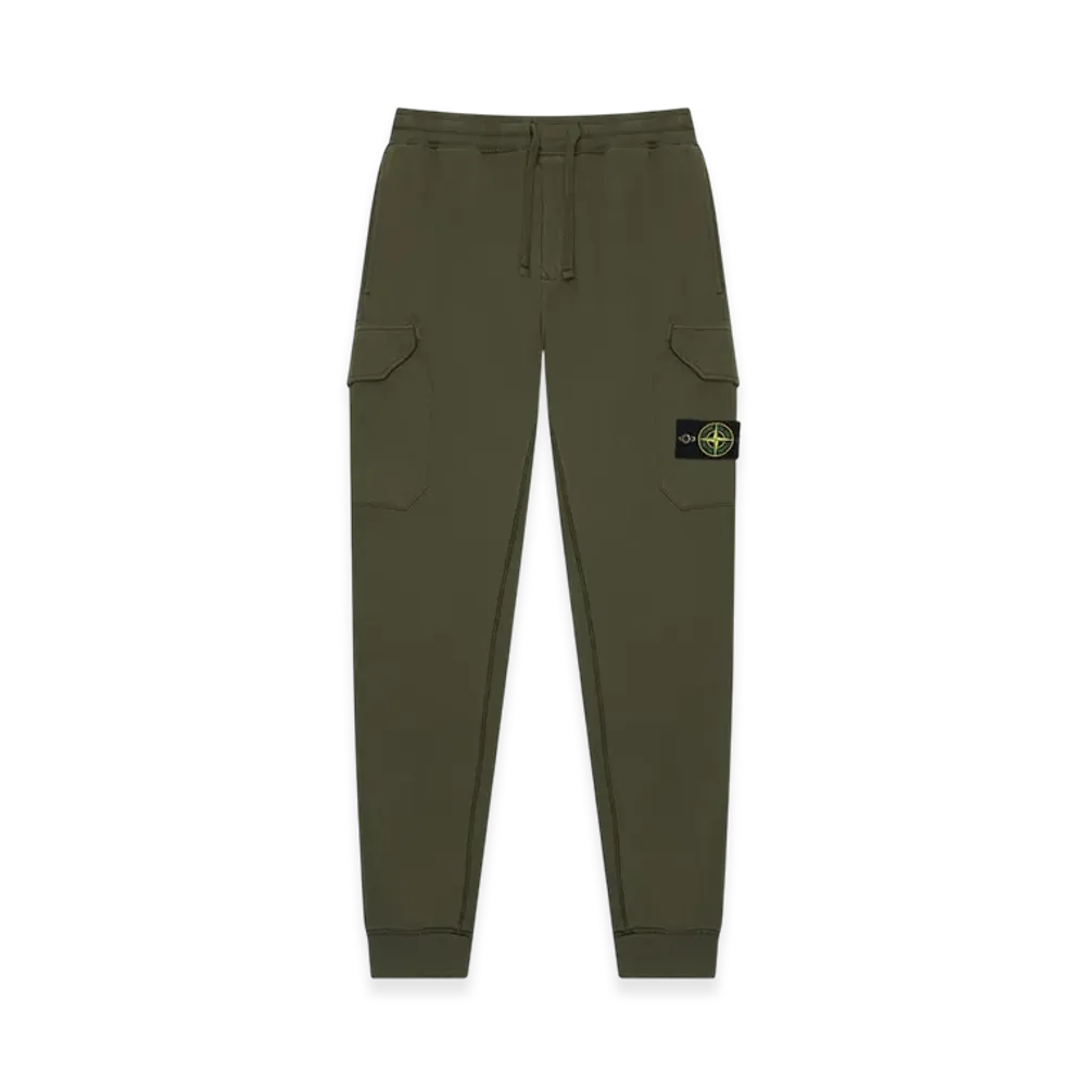 Stone Island 63220 Brushed Cotton Fleece Pants - 20FW "Dark Green"