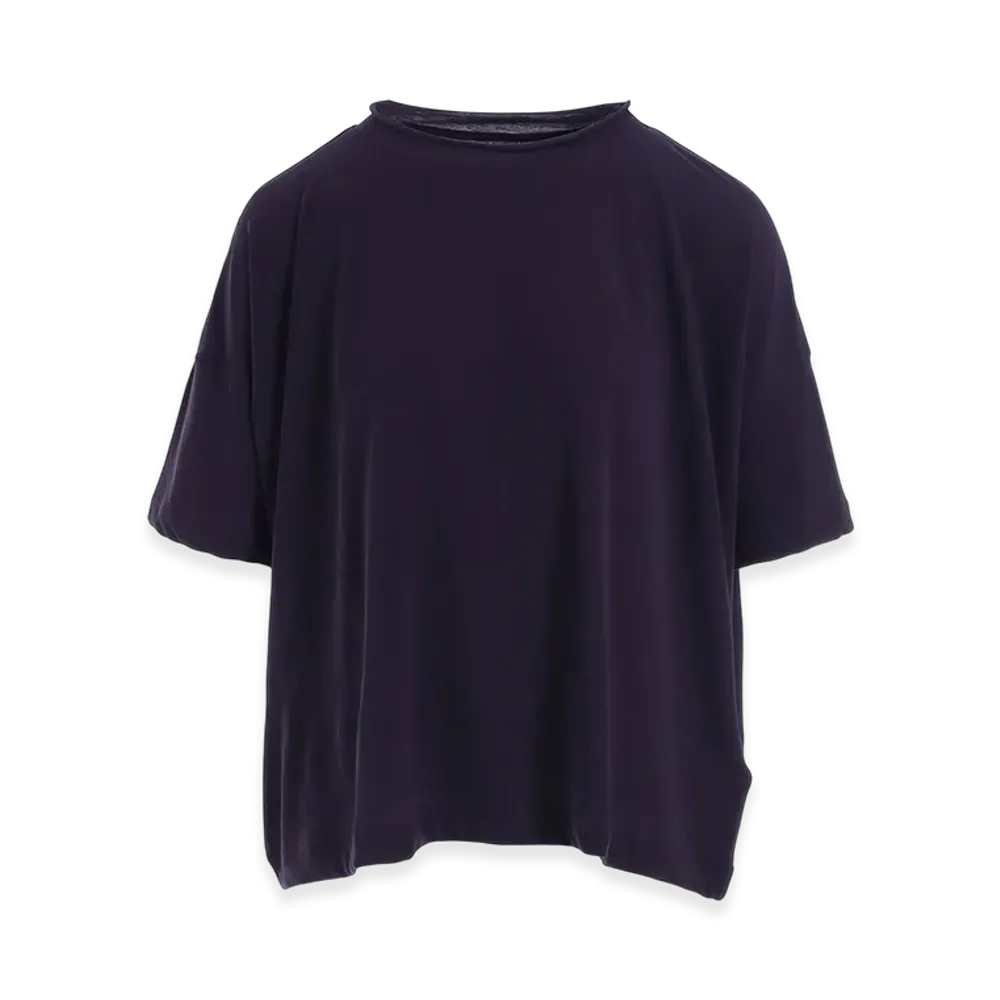 Y's 60/- Cotton Hard Twisted Half Sleeve T "Purple"