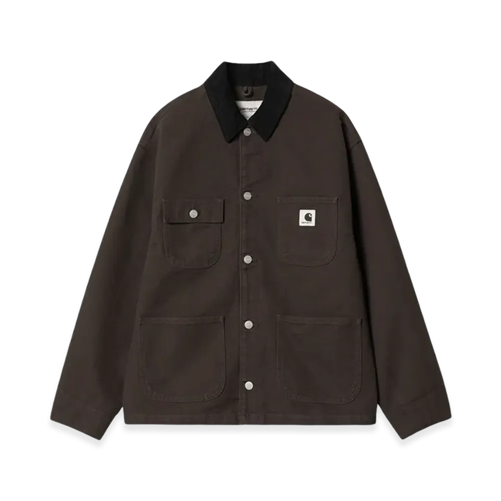 Carhartt WIP Women's Dearborn Canvas OG Michigan Coat "Tobacco/Black Rinsed"