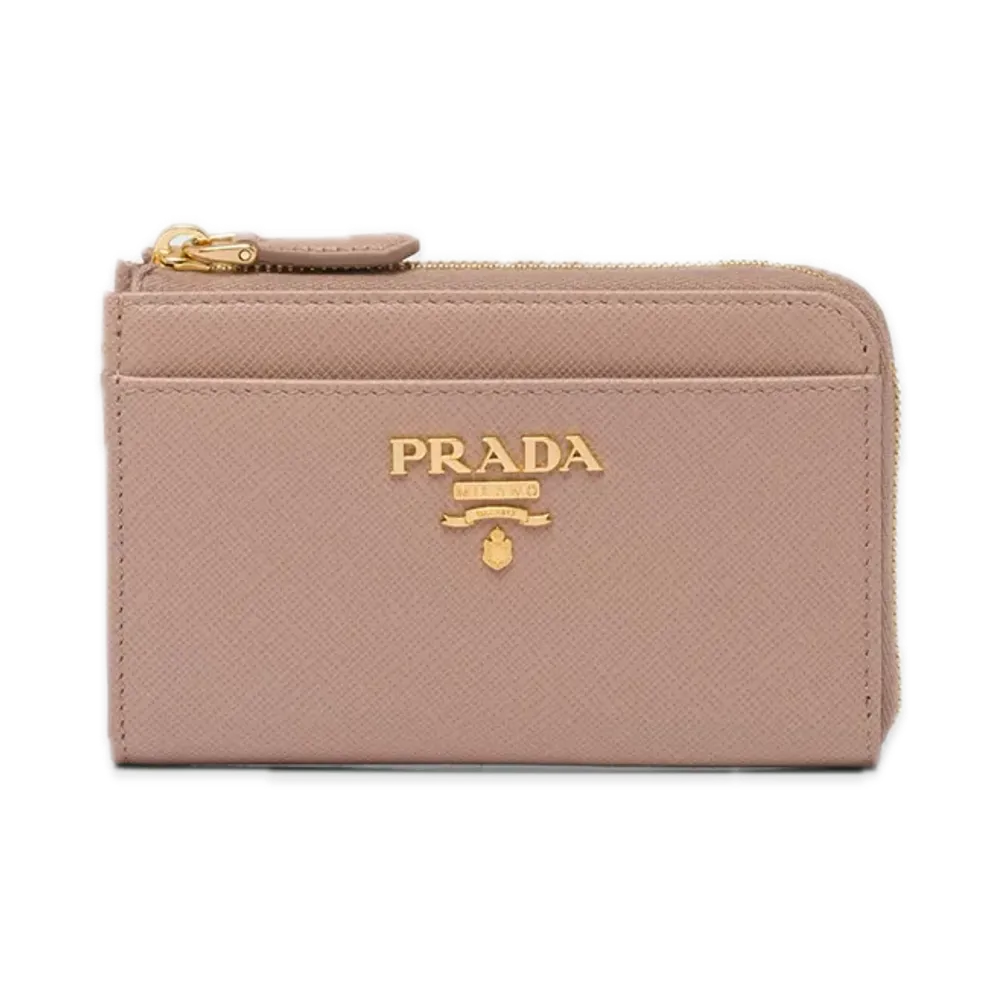 PRADA Saffiano Leather Key Case "Pink beige"