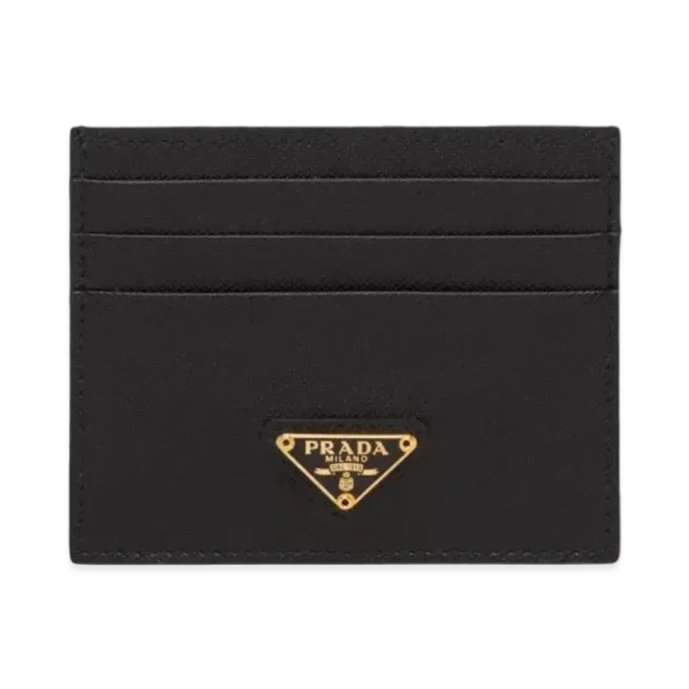 PRADA Saffiano Leather Card Holder "Black"