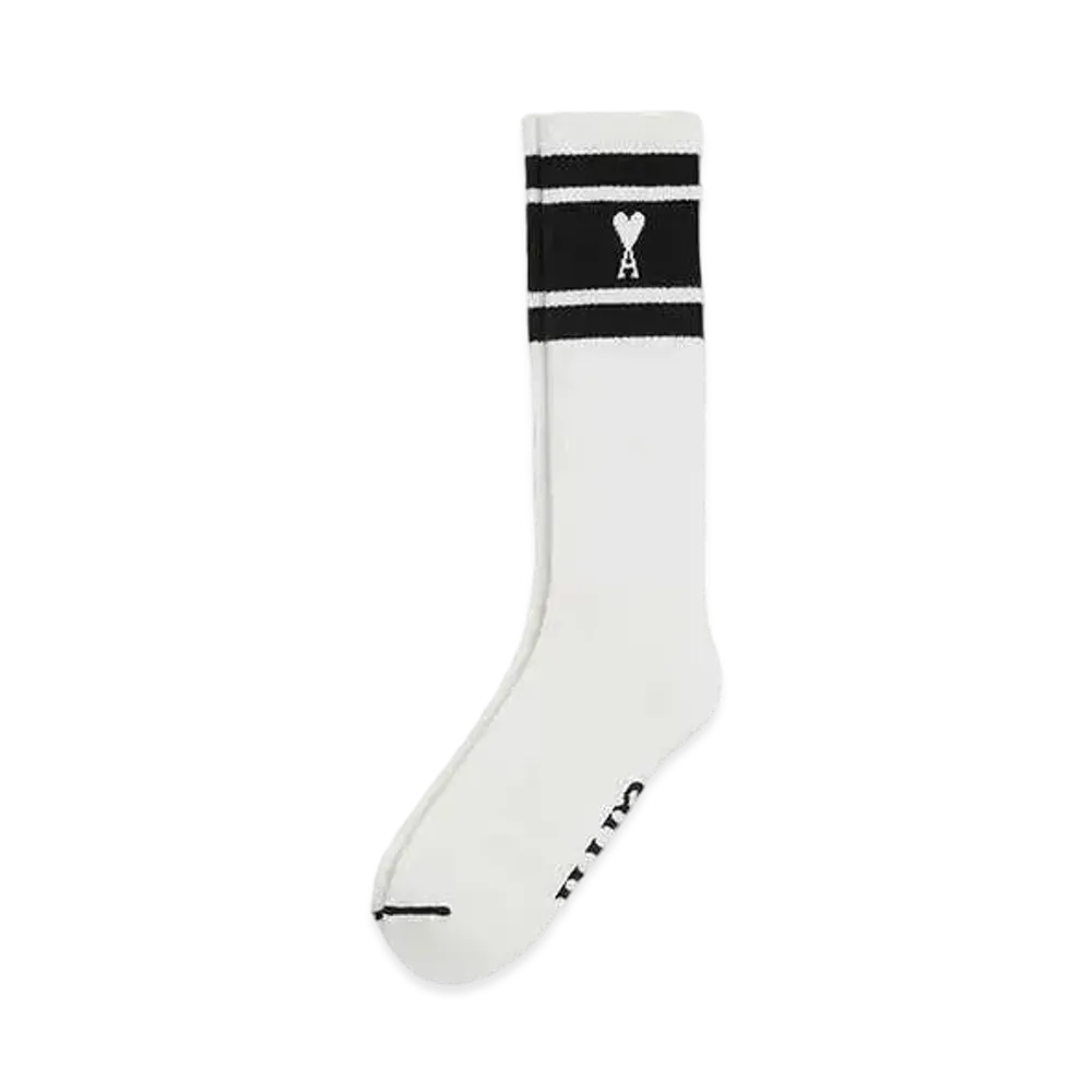AMI PARIS Ami de Coeur Striped Socks "Black"