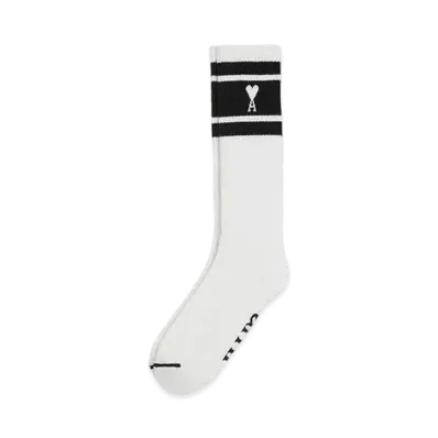 AMI PARIS Ami de Coeur Striped Socks "Black"