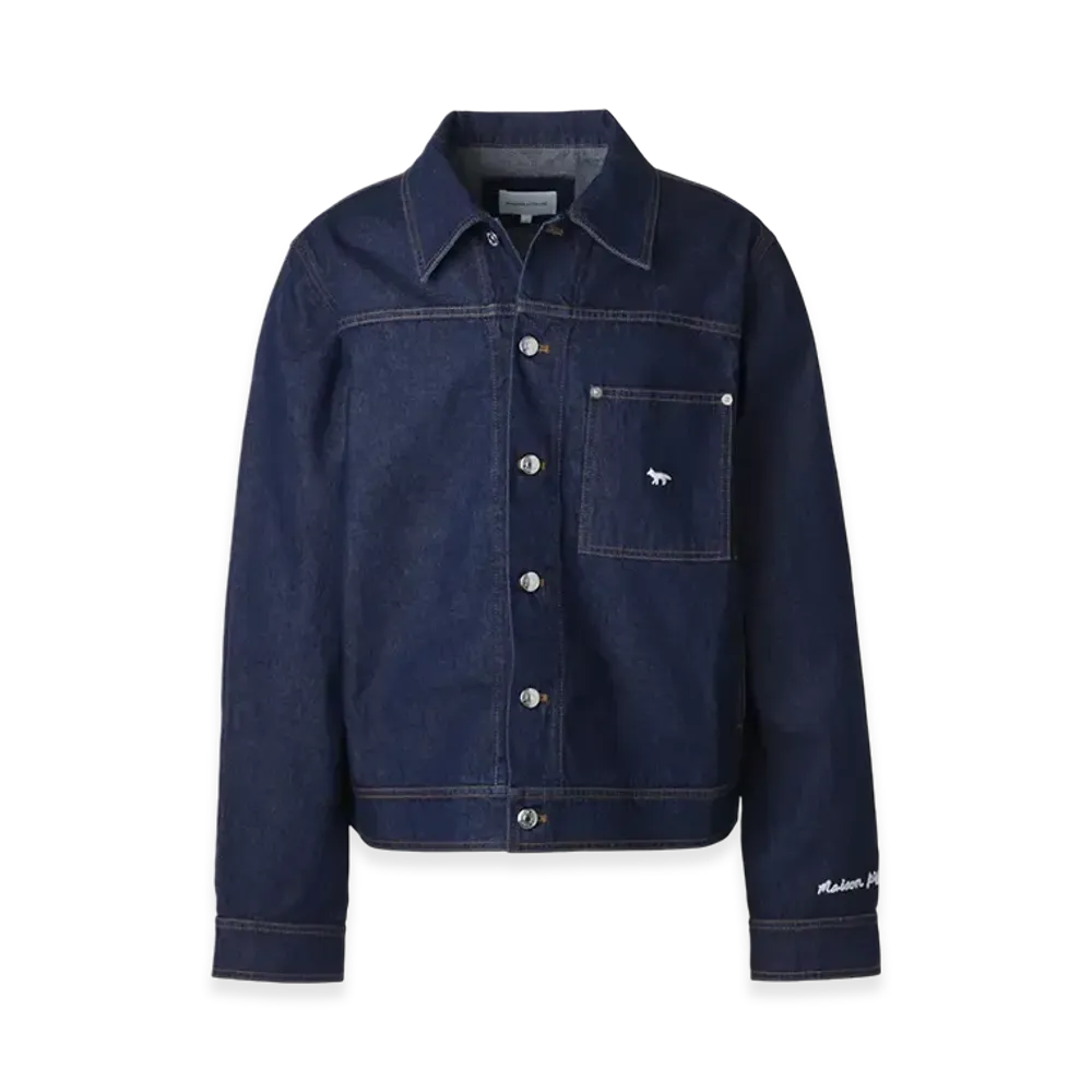 Maison Kitsune Straight Denim Jacket "Indigo"