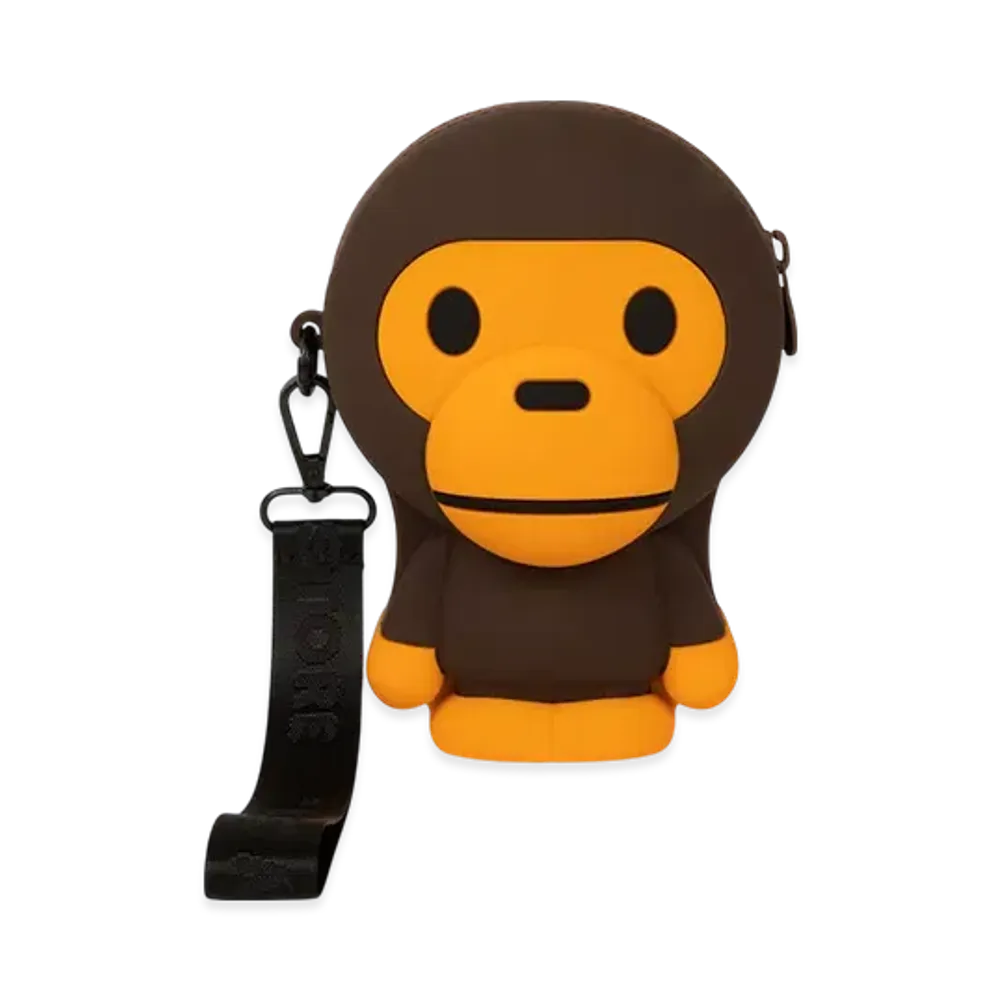 A BATHING APE Baby Milo Silicome Pouch "Brown"