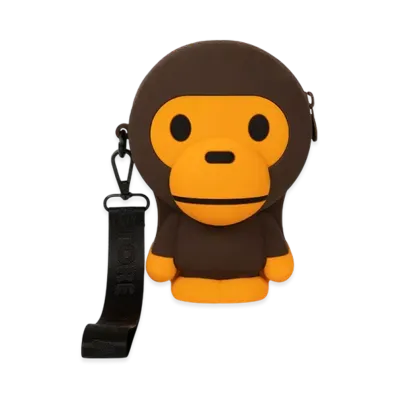 A BATHING APE Baby Milo Silicome Pouch "Brown"