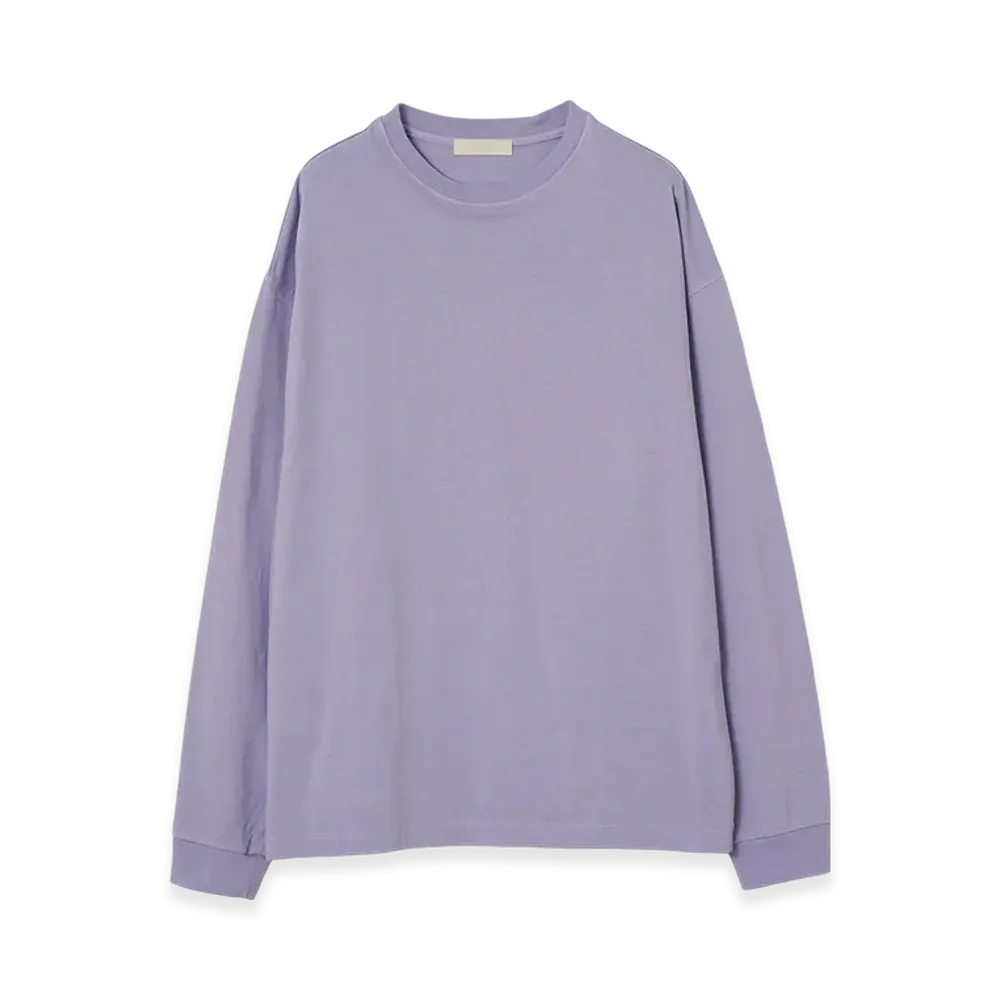 YOKE Recycled Suvin Cotton Jersey Yoke T-Shirt Long Sleeves "Lavendor"