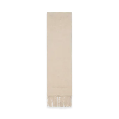 Acne Studios Wool Logo Scarf "Oatmeal Melange"