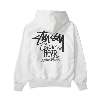Stussy Classic Gear Hoodie "Ash Heather"