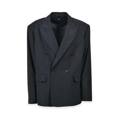 BREATH Oversize Double Jacket "Navy Stripe"