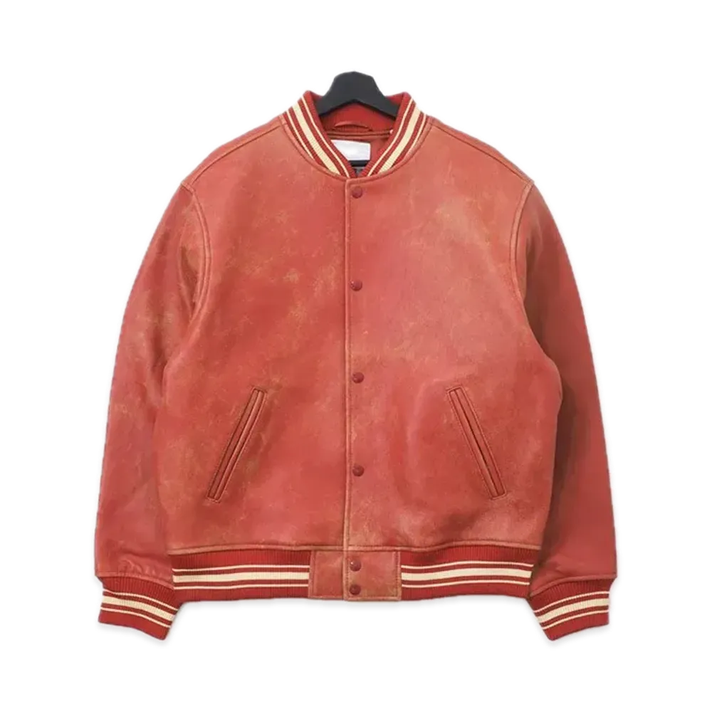 Supreme Leather Varsity Jacket "Red"