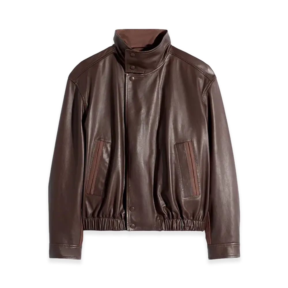 LEMAIRE Women's Soft Leather Blouson "Chocolate"
