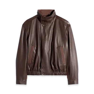 LEMAIRE Women's Soft Leather Blouson "Chocolate"