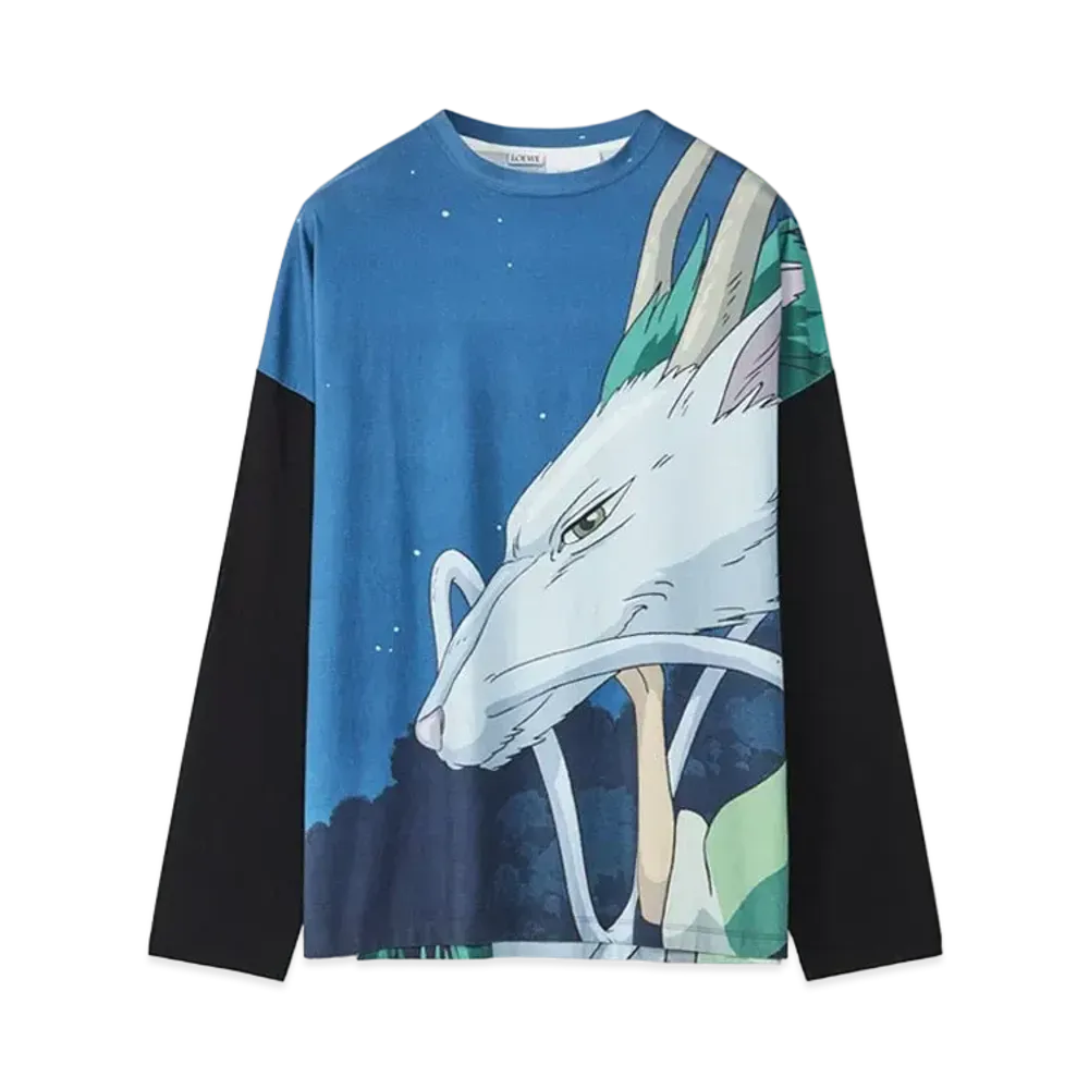 LOEWE x Spirited Away Haku Allover Print T-shirt In Cotton "Multicolor"
