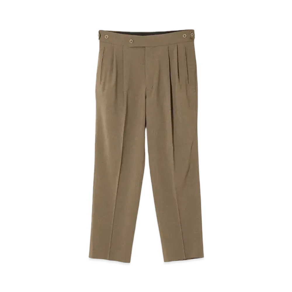 NEEDLES Tucked Side Tab Trouser - Poly Cloth "Brown"