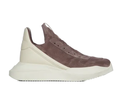 Rick Owens FW26 Tower Geth Runner Suede Leather "Grape/Milk"