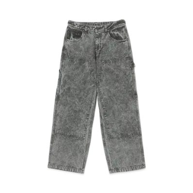 BEAMS FUTURE ARCHIVE Boro Double Knee Work Pant "Black"