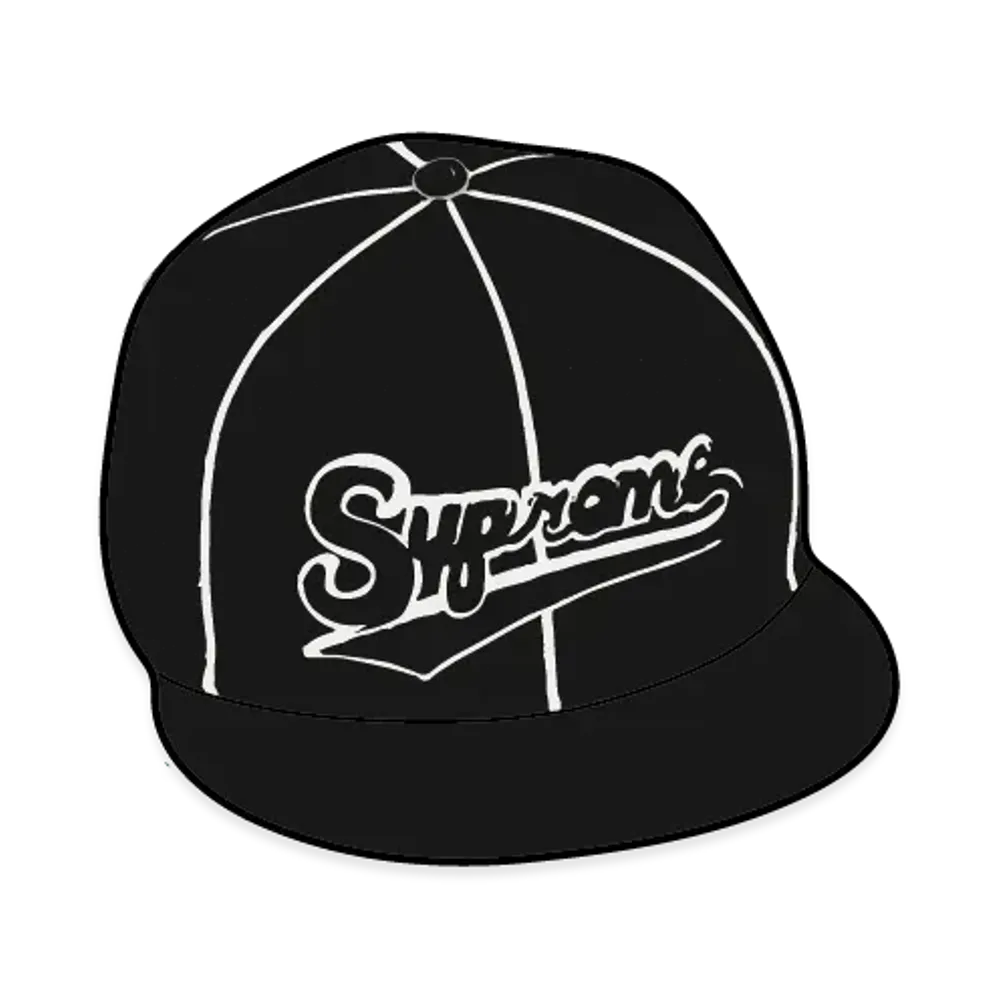 Supreme Piping Script Logo New Era "Black"
