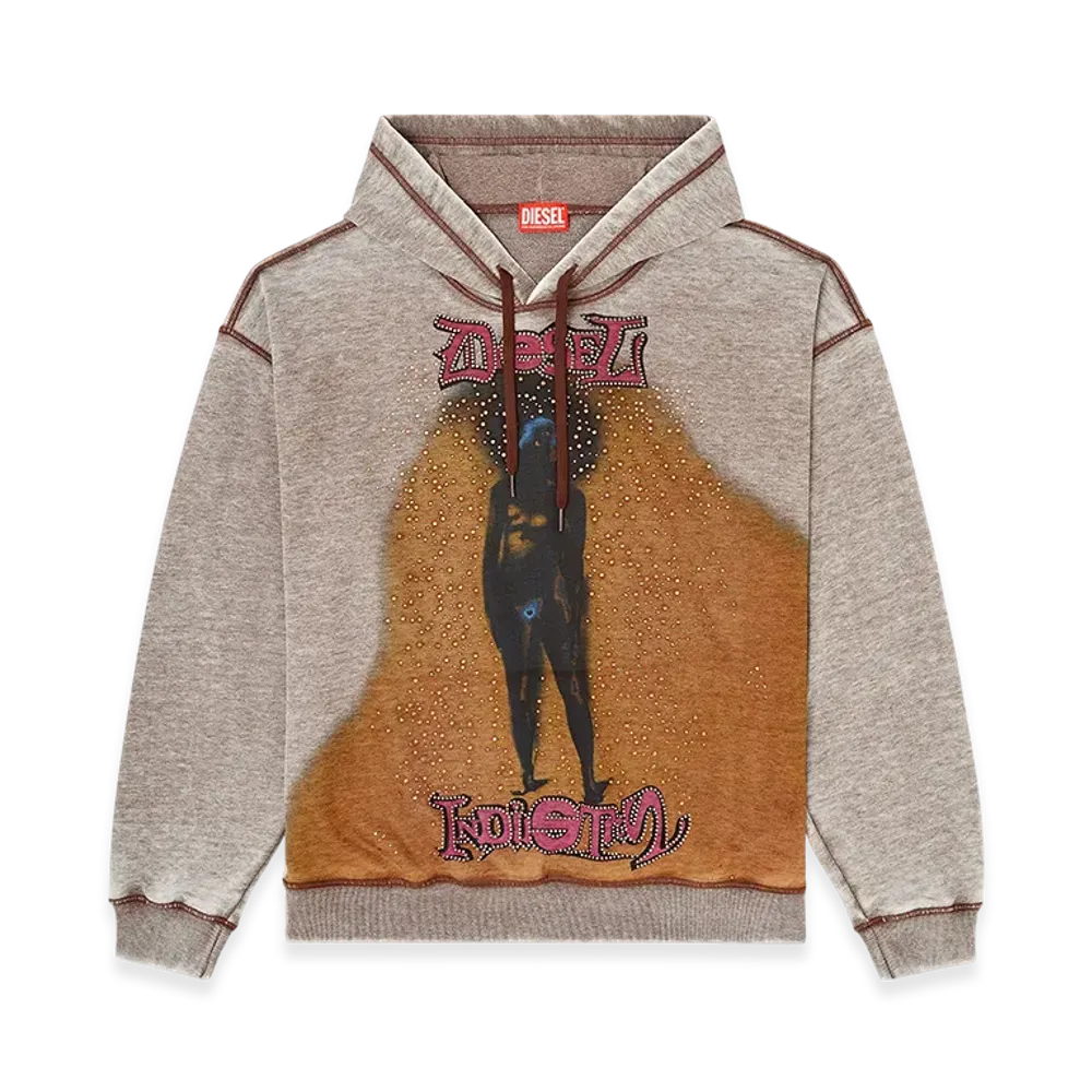 Diesel S-Boxton-Hood Pullover Hoodie "Beige/Brown"