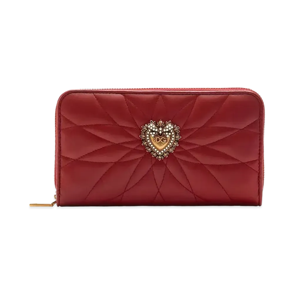 Dolce&Gabbana Devotion Zip Around Wallet "Red"