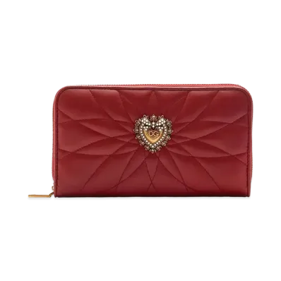 Dolce&Gabbana Devotion Zip Around Wallet "Red"