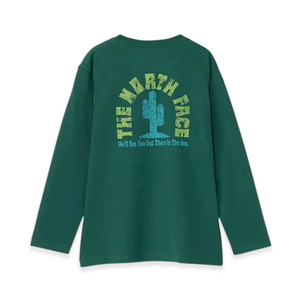 The North Face L/S Graphic Tee Kids "TNF Green"
