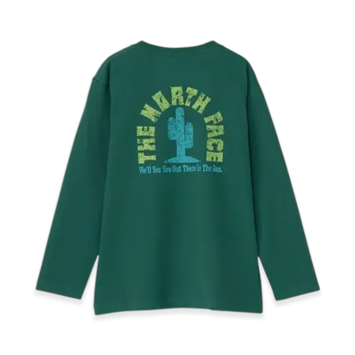 The North Face L/S Graphic Tee Kids "TNF Green"