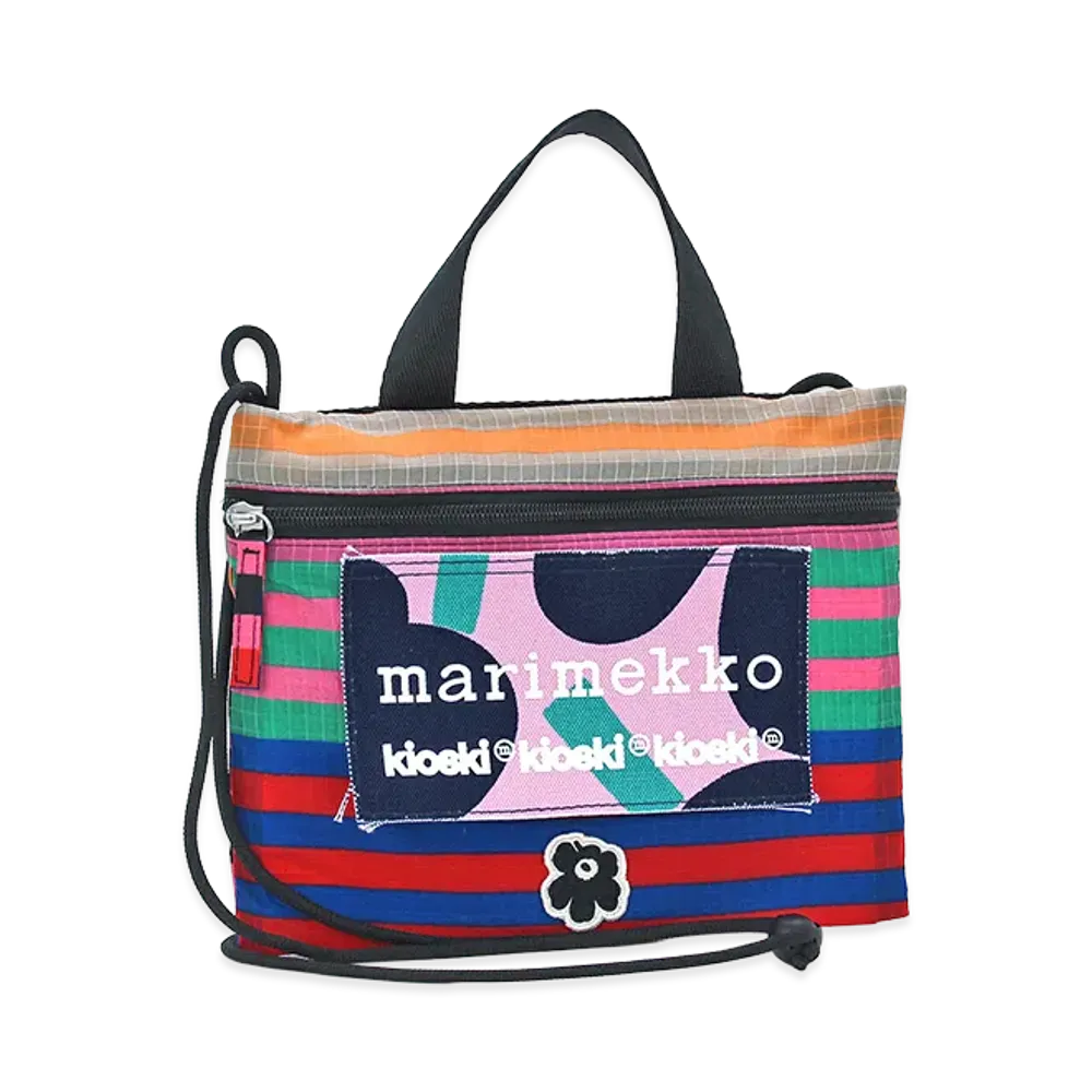 Marimekko Women's Kioski Shoulder Bag Sacoche Funny Cross Pocket Tasaraita "Multi"