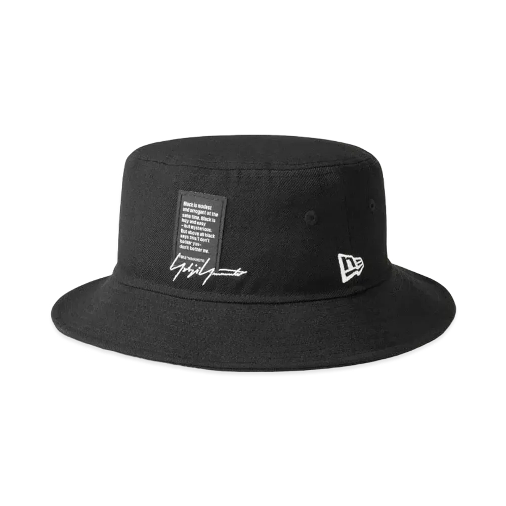 NEW ERA x Yohji Yamamoto Pour Homme FW22 Bucket01 Signature Logo "Black"