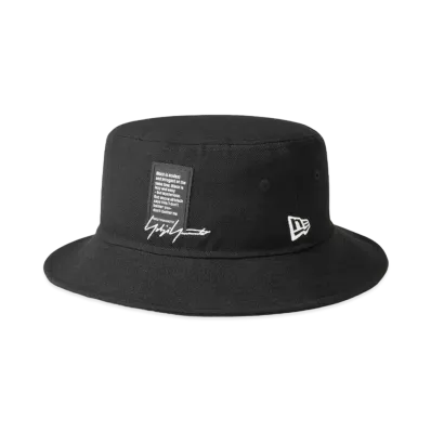 NEW ERA x Yohji Yamamoto Pour Homme FW22 Bucket01 Signature Logo "Black"