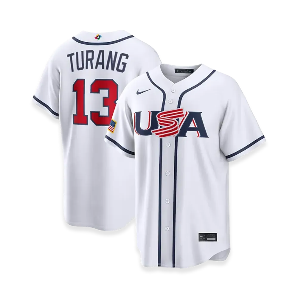 Nike 2026WBC World Baseball Classic Brice Turang USA Baseball Home Stadium Jersey "White"