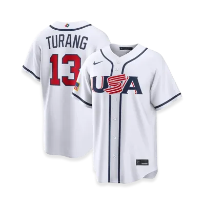 Nike 2026WBC World Baseball Classic Brice Turang USA Baseball Home Stadium Jersey "White"