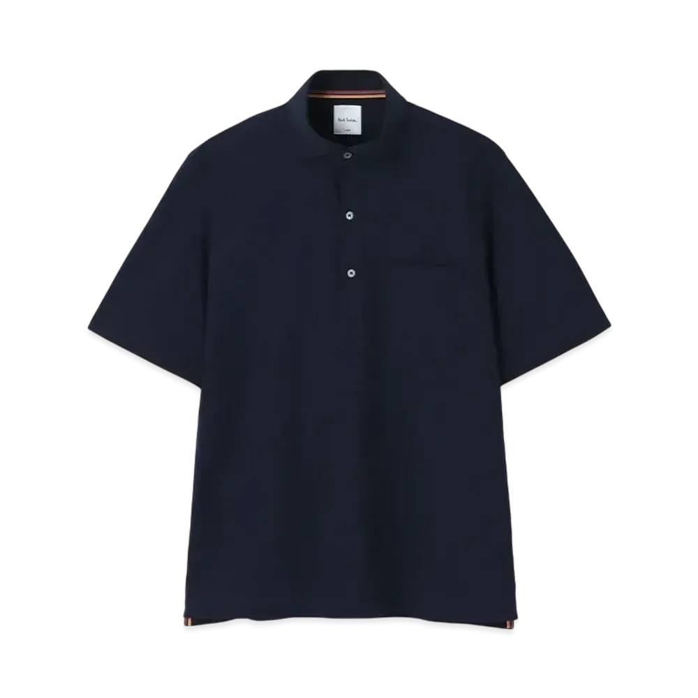 Paul Smith Solid Pique Polo Shirt "Navy"