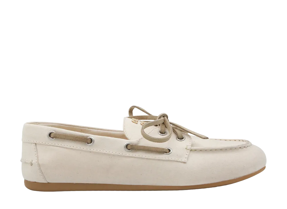 MIU MIU Women's Deck Boat Shoe "Beige"