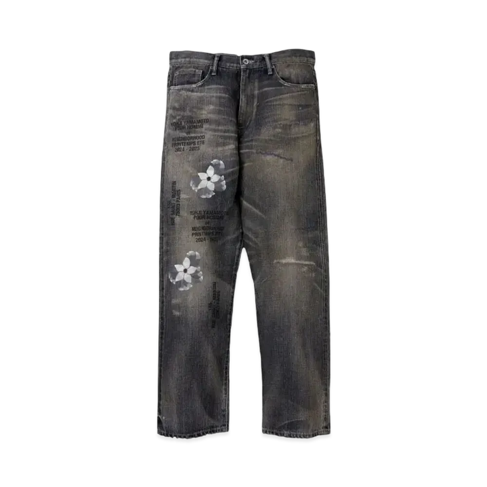 NEIGHBORHOOD x Yohji Yamamoto Savage Denim DP Basic Pants "Black"