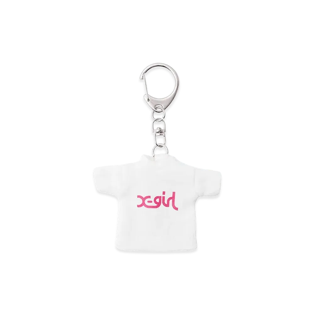 X-Girl Women's Mills Logo Tee Keychain "White"