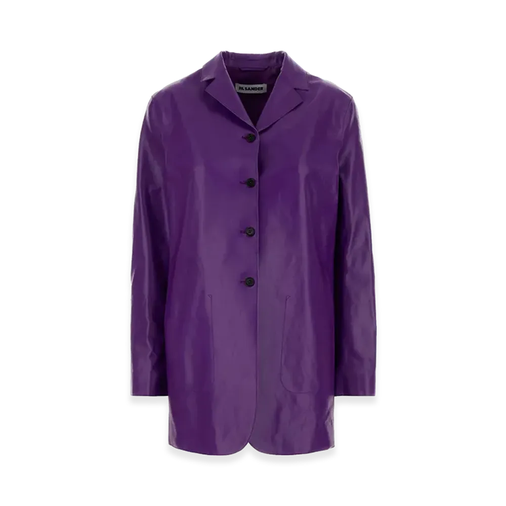 Jil Sander Women's Leather Jacket "Purple"