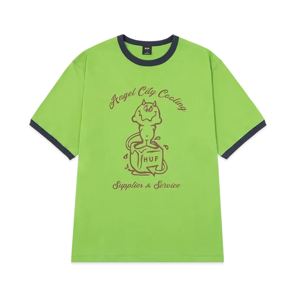 HUF Summer 25 Supplies & Service Ringer Tee "Green Apple"
