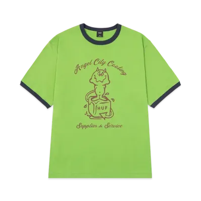 HUF Summer 25 Supplies & Service Ringer Tee "Green Apple"