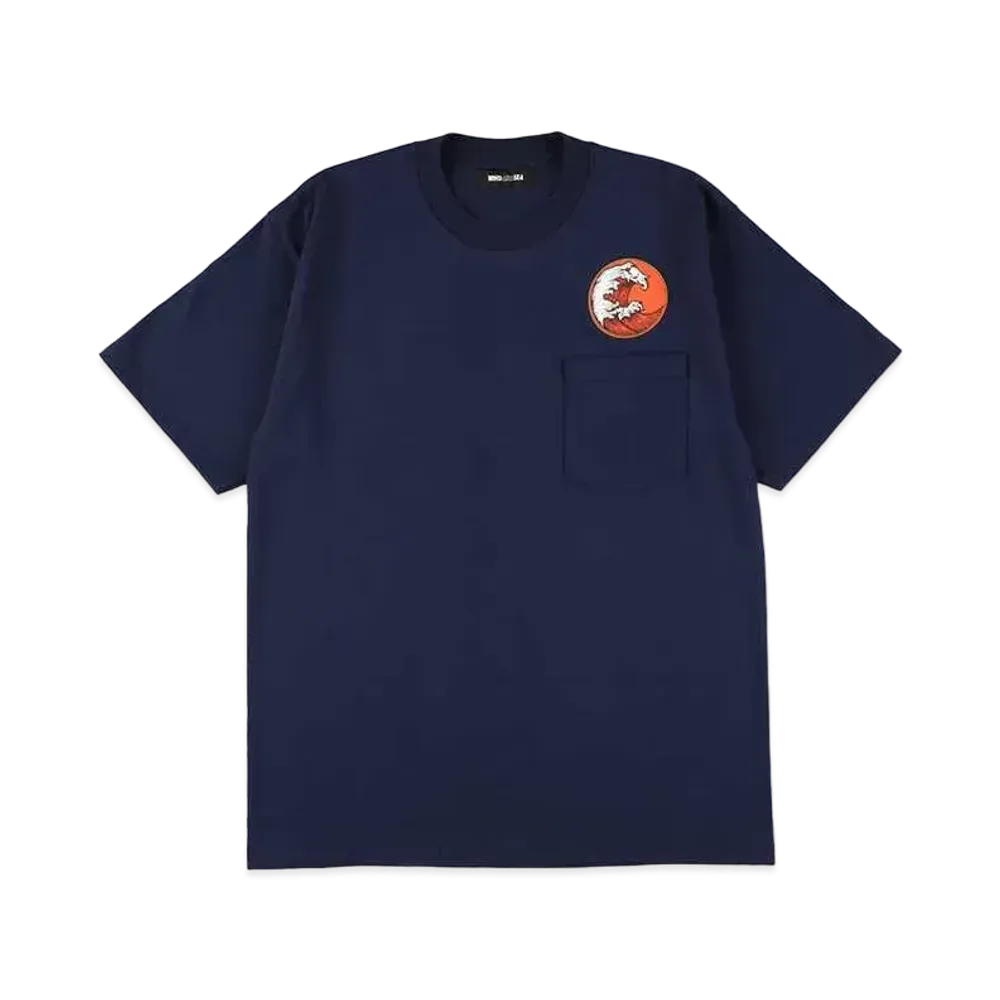 WIND AND SEA (Billow Wave) Pocket S/S Tee "Navy"