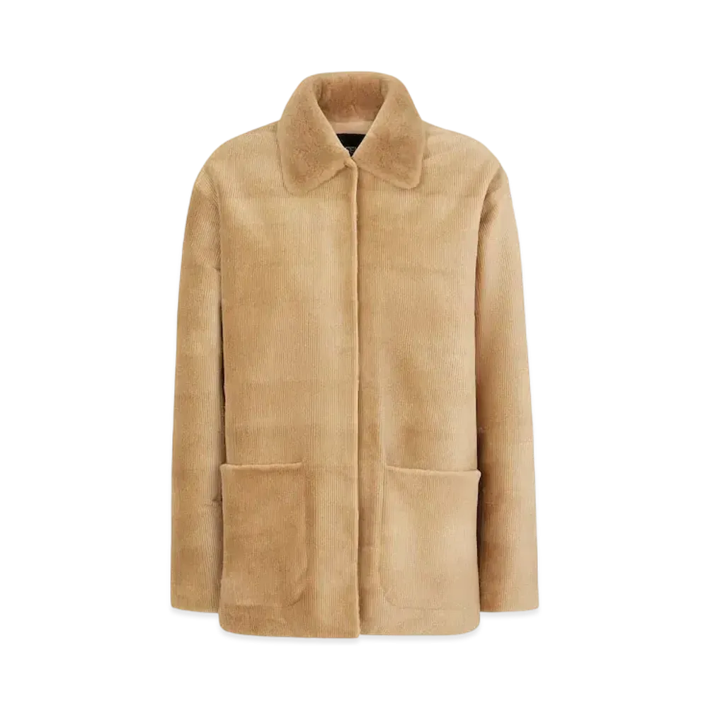 FENDI Women's Blouson Mink Jacket "Beige"
