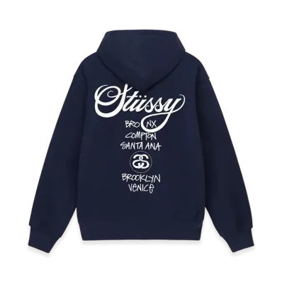 Stussy World Tour Hoodie 2023 "Navy"